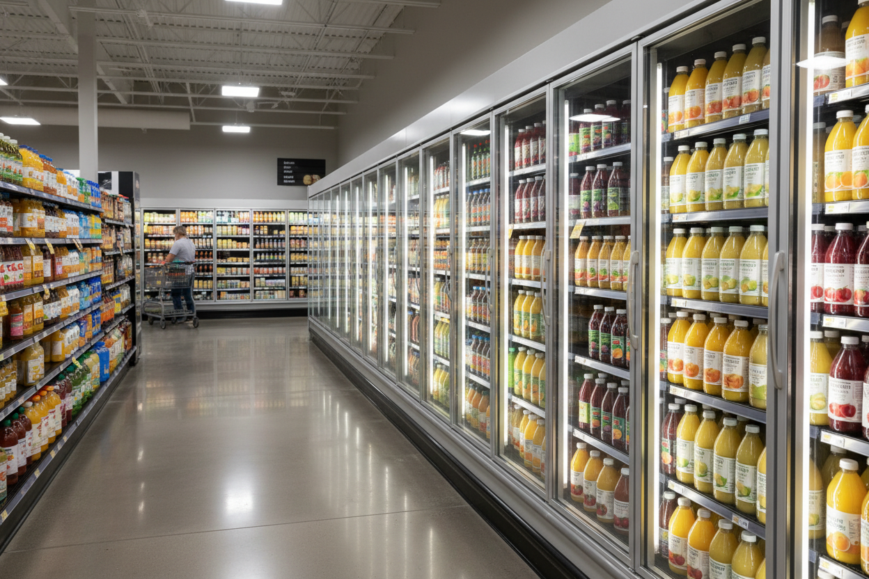 Grocery store juice department